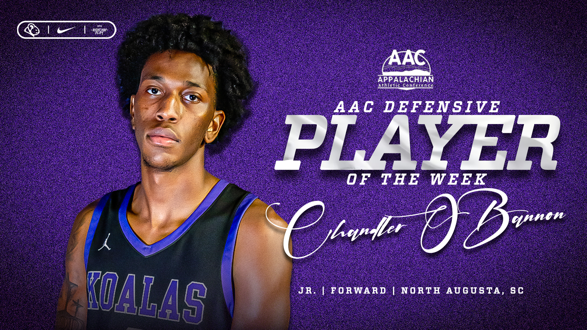 O'Bannon Named AAC Defensive Player of the Week