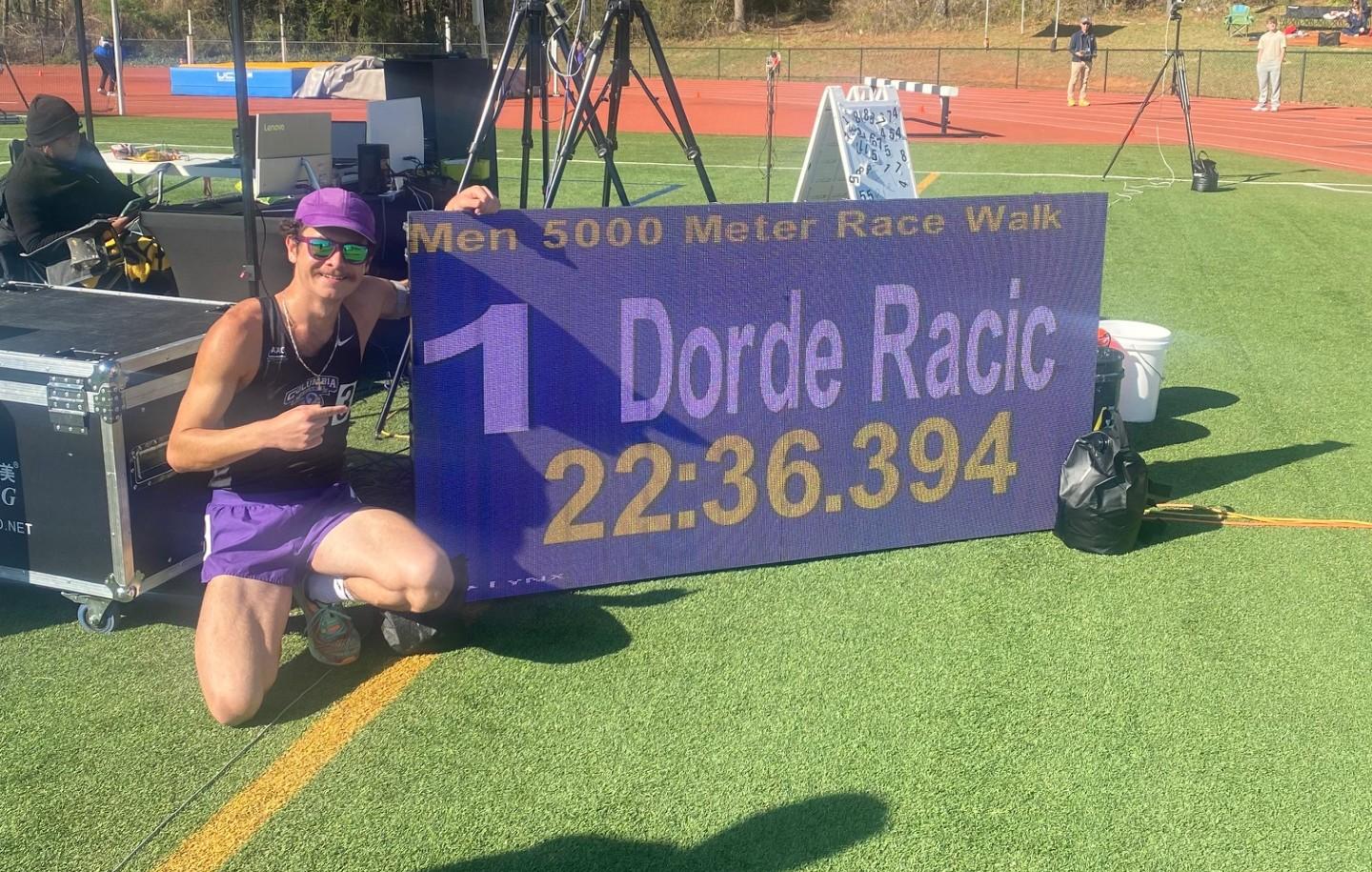 Racic Wins 5K Race Walk to lead Distance Team at Montreat