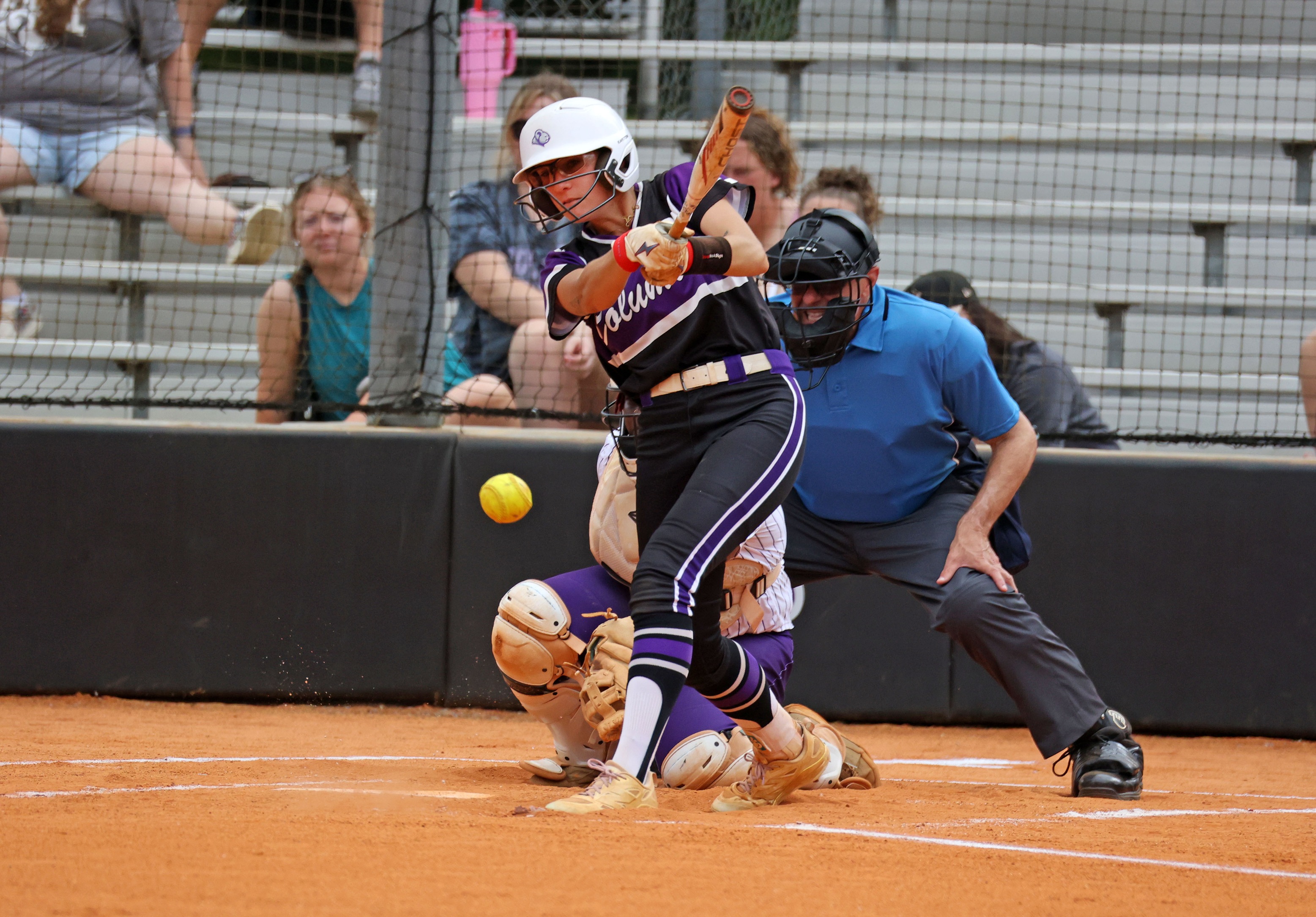 Brooke Farrell hitting, courtesy of bob stoner